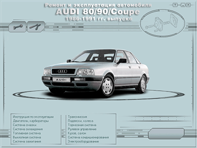 Audi 80 90 Coupe 1986-1991 (Интерактивный курс) самоучитель